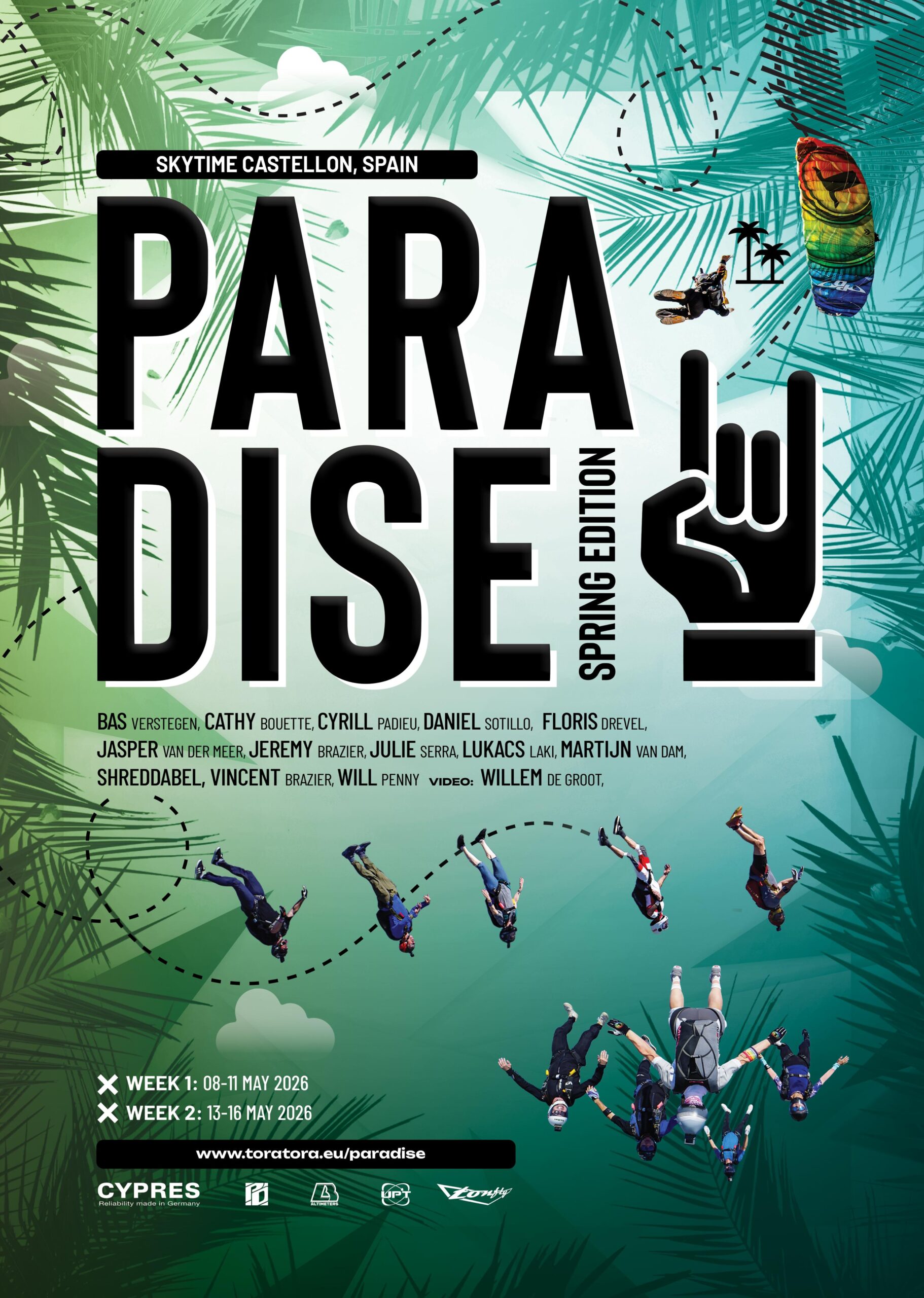 ParadiseSpring2026_web Paradise skydive poster